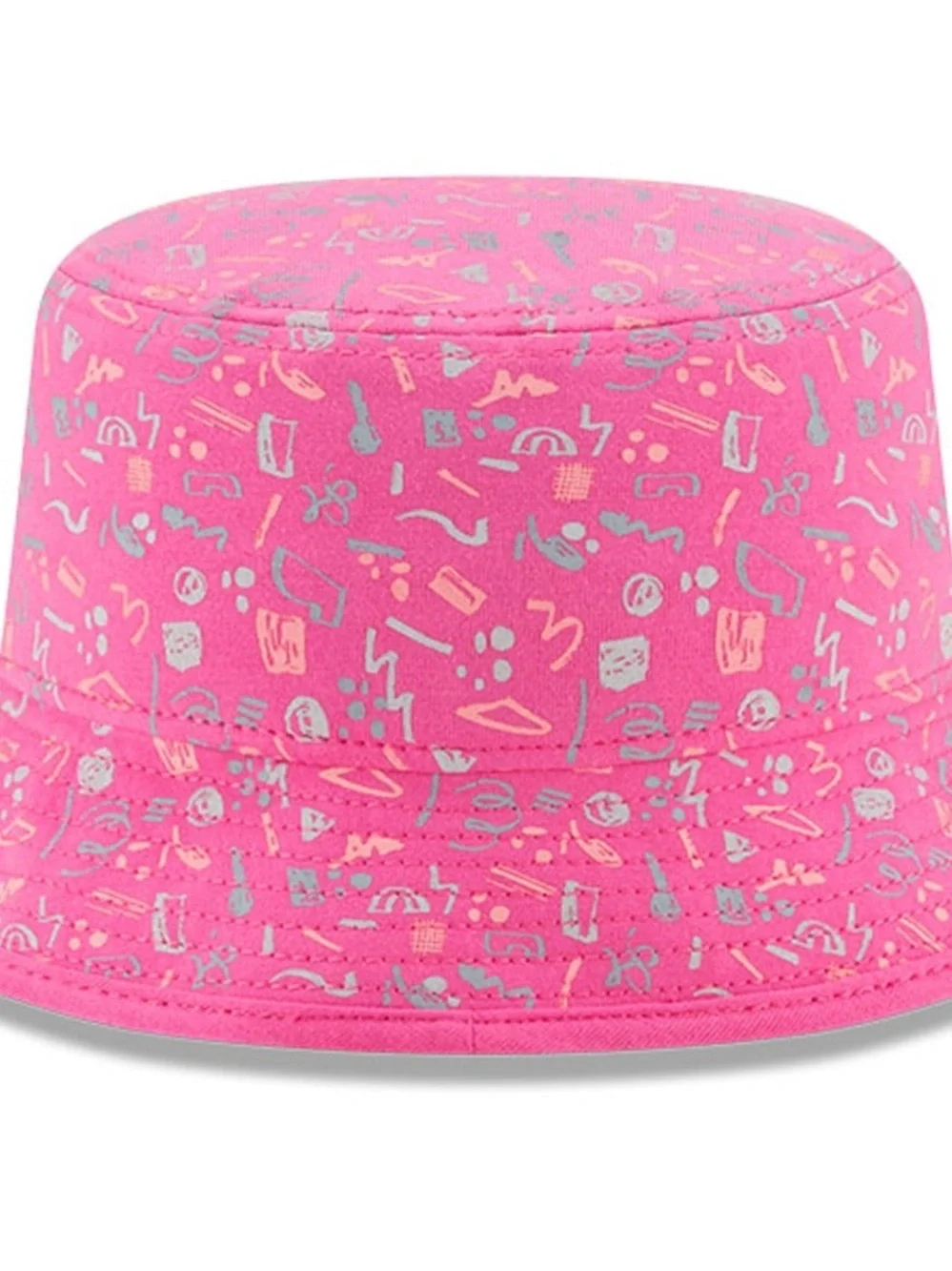 Girls Infant Chicago Cubs New Era Pink Pattern Bucket Hat